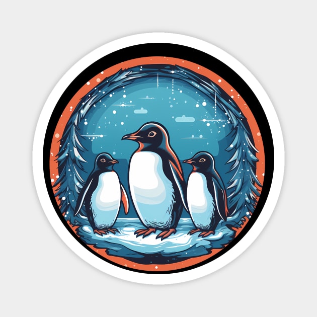 Penguin in Ornmament, Love Penguins Magnet by logiamerch